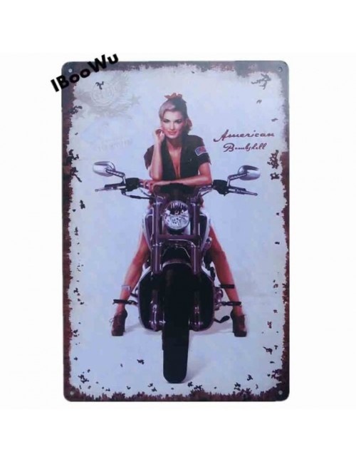 1 Pc Motocykl Plakat W Stylu Vintage Autobus Retro Metalowa Plakietka