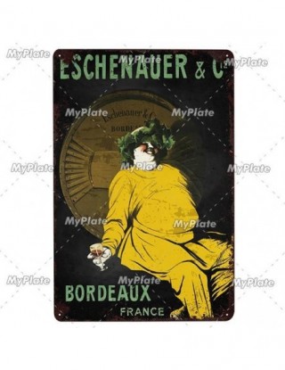 Wino metalowy znak Vintage...