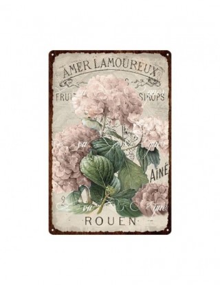 Kwiaty metalowy znak...