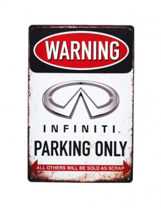 Znaki na metalowej blaszce...