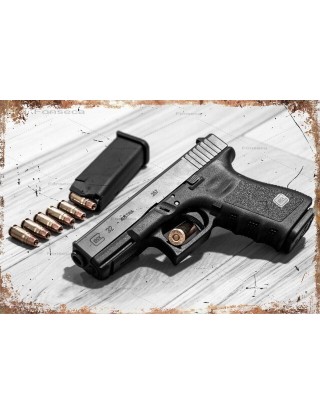 Pistolet metalowy znak...