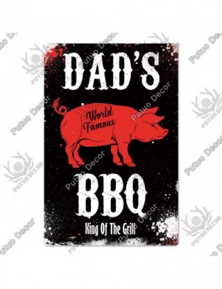 DAD'S BBQ Sign metalowy...