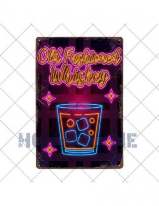 Whisky metalowy znak...