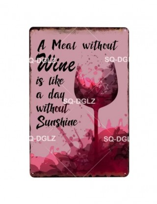 Świat wina metalowy znak...