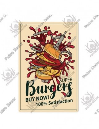 Hamburger metalowy znak...