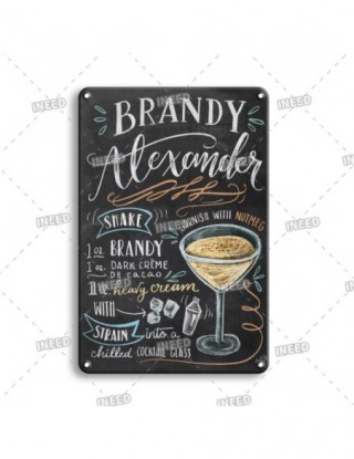 Koktajl metalowe tabliczki...
