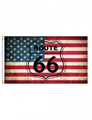 90x150cm Route 66 motocykl...