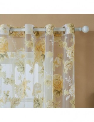 Topfinel Rose Floral Sheer...