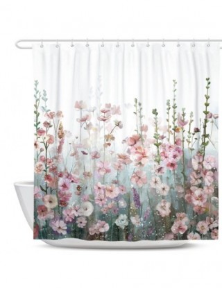 Kwiaty tkanina zasłona...