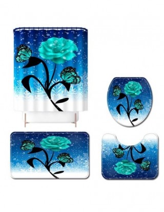 Czerwona róża i motyl...