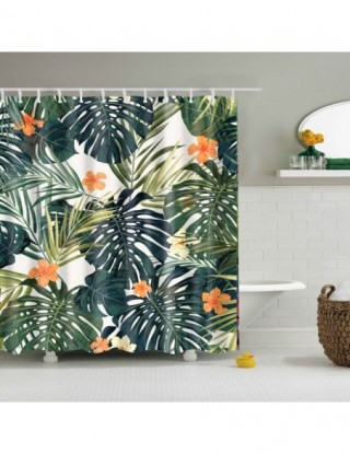 Tropikalny zielony liść...