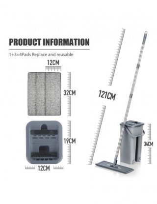 Hand Free Flat Mop...